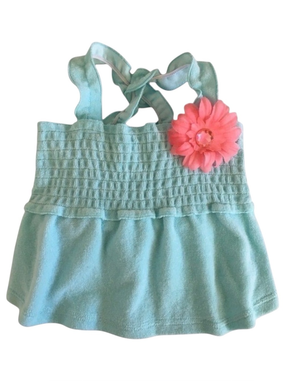 Smoochie Pooch x Petco Smocked Flower Dog Dress Blue Size S